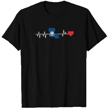 Discover Louisiana Heartbeat Gift T Shirts