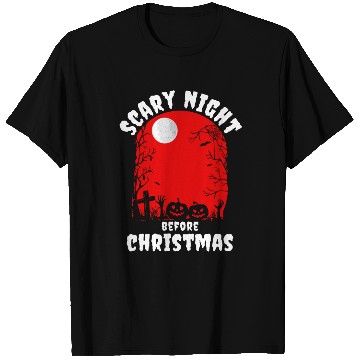 Discover Scary Night Halloween, Before Christmas T Shirts