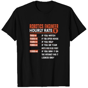 Discover Robotics Engineering Hourly Rate - Funny Robotics T Shirts