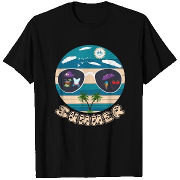 Discover Funny summer design, beautiful illustration for su T Shirts