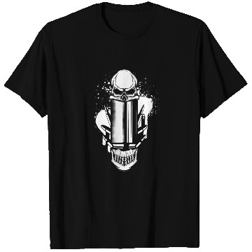 Discover Bullets and Skull Roses Aesthetic Dripping Pattern T Shirts