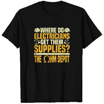 Discover Electrician Electrical Engineer Lineman T Shirts