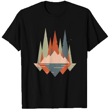 Discover Geometric Mountains T Shirts