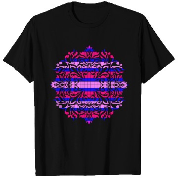 Discover Pink & blue shades flower design T Shirts