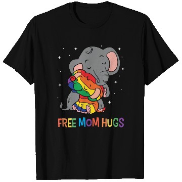 Discover LGBT Funny Rainbow Elephant Hugs Lesbian Gay Pride T Shirts