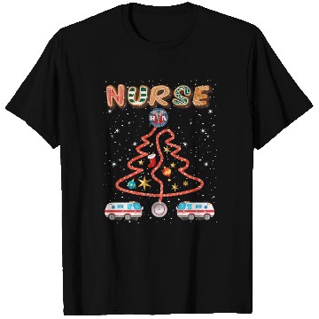 Discover Stethosope Christmas Pine Tree Registered Nurse T Shirts