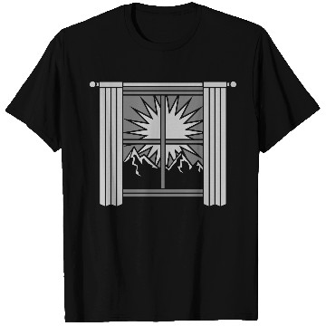 Discover sunrise mountains view window T Shirts