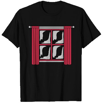 Discover dark night window wood T Shirts