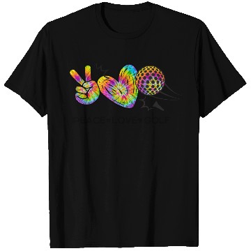 Discover Peace Love Golf Tie Dye Cute Golf Lovers T Shirts