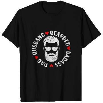 Discover Dad Husband Bearded Badass T Shirts
