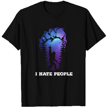 Discover Bigfoot Footprint I hate people camping T Shirts