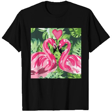 Discover Pink Flamingo Love T Shirts