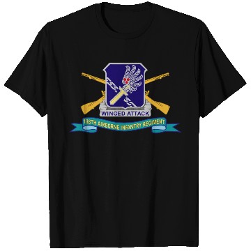Discover Army 188th Airborne Infantry Regiment w Br DUI Rib T Shirts