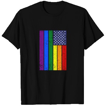 Discover LGBTQIA+ American Flag Pride T Shirts
