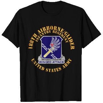 Discover Army 188th Airborne Glider Infantry Regiment DUI X T Shirts