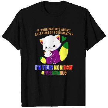 Discover Free Mom Hugs Proud Mama Cat and Kitten Pride T Shirts