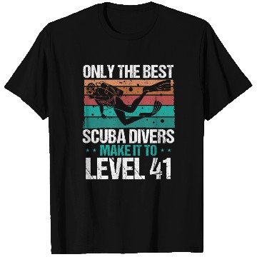 Discover 41 Scuba Diving Level 41 Year Diver Snorkeling T Shirts