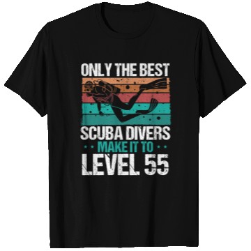 Discover 55 Scuba Diving Level 55 Year Diver Snorkeling T Shirts