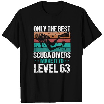 Discover 63 Scuba Diving Level 63 Year Diver Snorkeling T Shirts