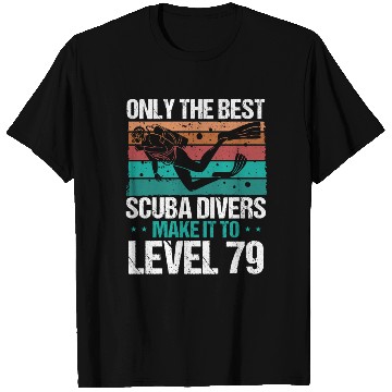Discover 79 Scuba Diving Level 79 Year Diver Snorkeling T Shirts