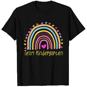 Discover Team Kindergarten Teacher Rainbow T Shirts