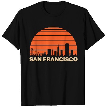 Discover Retro San Francisco California Skyline T Shirts