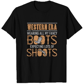 Discover Wearing Fancy Boots Expecting Shoots T Shirts