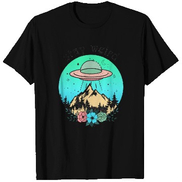 Discover Stay weird UFO art T Shirts
