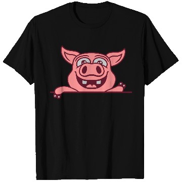 Discover barn pig waving friendly T Shirts