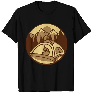 Discover mountains forest camper outdoors T Shirts
