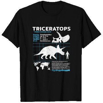 Discover triceratops fact sheet T Shirts
