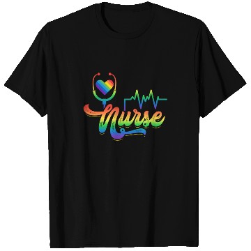 Discover LGBTQIA+ Nurse Hospital Stethoscope T Shirts