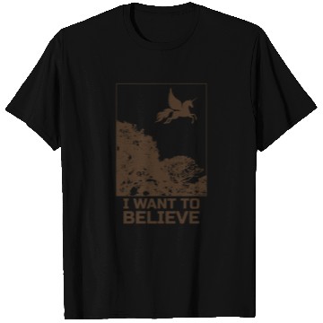 Discover Unicorn "I Want To Believe" UAP Outfit Alien Ufo T Shirts