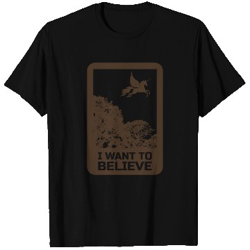 Discover Unicorn "I Want To Believe" UAP Outfit Alien Ufo T Shirts
