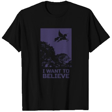 Discover Unicorn "I Want To Believe" UAP Outfit Alien Ufo T Shirts