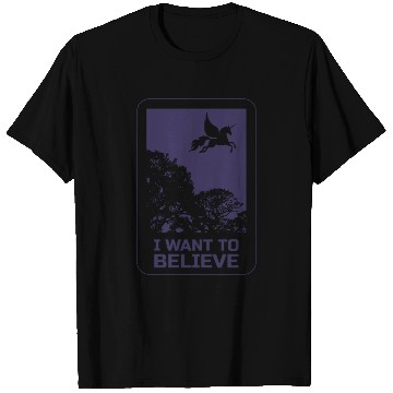 Discover Unicorn "I Want To Believe" UAP Outfit Alien Ufo T Shirts
