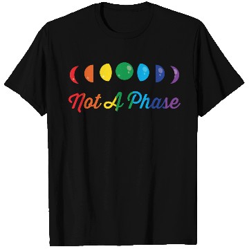 Discover LGBT Not A Phase Funny Rainbow Moon Phase Gift T Shirts