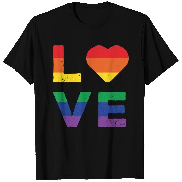 Discover LGBT LOVE Rainbow Heart Gay Lesbian Equality Gift T Shirts