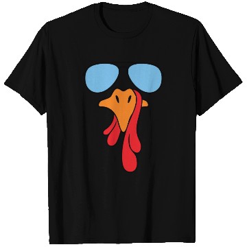 Discover Turkey face with aviator sunglasses T Shirts
