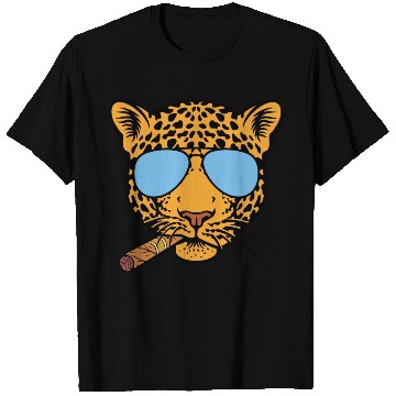 Discover Jaguar with aviator sunglasses and Cuban cigar T Shirts