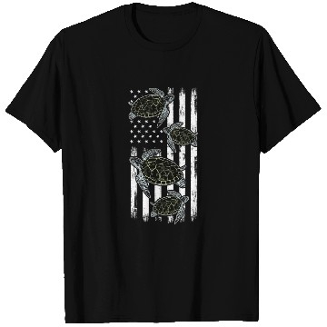 Discover Sea Turtles US Flag Turtles American Flag Turtles T Shirts