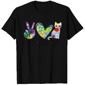 Discover Peace Love Cat T Shirts