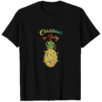 Discover Christmas In July Pineapple Xmas Tree Lights T Shirts