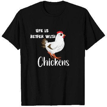 Discover Life Is Better with Chickens Cartoon Funny Chick T Shirts