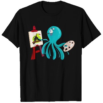 Discover Artistic Octopus Painting A Toucan - cute and fun! T Shirts