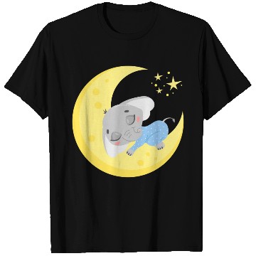 Discover cute elephant sleeping in the moon T Shirts