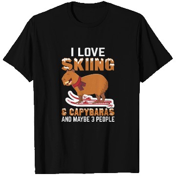 Discover I Love Skiing and Capybaras and Maybe 3 People T Shirts