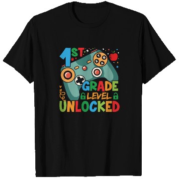 Discover 1st Grade Level Unlocked Video Game Boys 1st T Shirts
