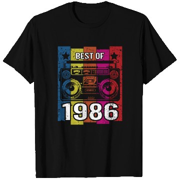 Discover Best of 1986 Stereo Radio Cassette Player Birthday T Shirts