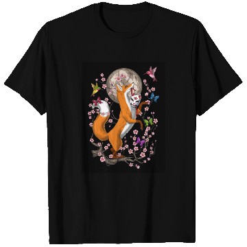 Discover Fox Japanese Cherry Blossom T Shirts
